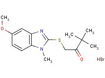 1-[(5-methoxy-1-methyl-1H-benzimidazol-2-yl)thio]-3,3-dimethyl-2-butanone hydrobromide