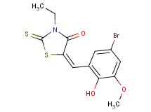 (5E)-5-(5-bromo-2-hydroxy-3-methoxybenzylidene)-3-ethyl-2-thioxo-1,3-thiazolidin-4-one