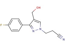 3-[3-(4-fluorophenyl)-4-(hydroxymethyl)-1H-pyrazol-1-yl]propanenitrile