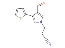 3-[4-formyl-3-(2-thienyl)-1H-pyrazol-1-yl]propanenitrile