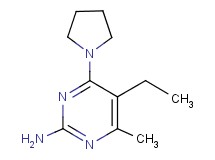 5-ethyl-4-methyl-6-(1-pyrrolidinyl)-2-pyrimidinamine