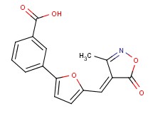 3-{5-[(E)-(3-methyl-5-oxoisoxazol-4(5H)-ylidene)methyl]-2-furyl}benzoic acid