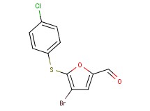 4-bromo-5-[(4-chlorophenyl)thio]-2-furaldehyde