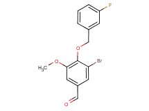 3-bromo-4-[(3-fluorobenzyl)oxy]-5-methoxybenzaldehyde