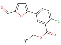 ethyl 2-chloro-5-(5-formyl-2-furyl)benzoate