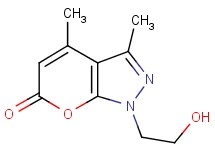 1-(2-hydroxyethyl)-3,4-dimethylpyrano[2,3-c]pyrazol-6(1H)-one