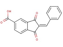(2Z)-2-benzylidene-1,3-dioxoindane-5-carboxylic acid (2Z)-2-benzylidene-1,3-dioxoindane-5-carboxylic acid