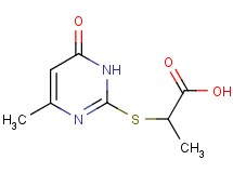 2-[(4-methyl-6-oxo-1,6-dihydro-2-pyrimidinyl)thio]propanoic acid