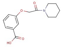 3-[2-oxo-2-(1-piperidinyl)ethoxy]benzoic acid