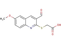[(3-formyl-6-methoxyquinolin-2-yl)thio]acetic acid