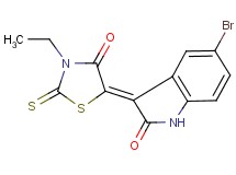 (3Z)-5-bromo-3-(3-ethyl-4-oxo-2-thioxo-1,3-thiazolidin-5-ylidene)-1,3-dihydro-2H-indol-2-one
