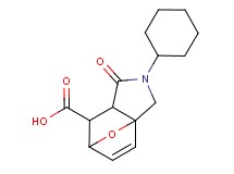3-cyclohexyl-4-oxo-10-oxa-3-azatricyclo[5.2.1.0~1,5~]dec-8-ene-6-carboxylic acid