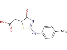 {2-[(4-methylphenyl)amino]-4-oxo-4,5-dihydro-1,3-thiazol-5-yl}acetic acid