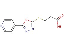 3-{[5-(4-pyridinyl)-1,3,4-oxadiazol-2-yl]thio}propanoic acid