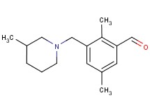 2,5-dimethyl-3-[(3-methyl-1-piperidinyl)methyl]benzaldehyde
