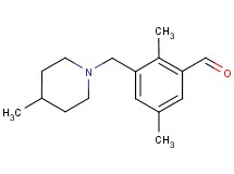 2,5-dimethyl-3-[(4-methyl-1-piperidinyl)methyl]benzaldehyde
