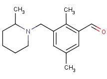 2,5-dimethyl-3-[(2-methyl-1-piperidinyl)methyl]benzaldehyde