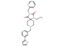 1-ethyl-8-[3-(2-furyl)benzyl]-3-(2-pyridinylmethyl)-1,3,8-triazaspiro[4.5]decane-2,4-dione