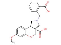 (3aR*,9bR*)-2-(2-carboxybenzyl)-7-methoxy-1,2,3,9b-tetrahydrochromeno[3,4-c]pyrrole-3a(4H)-carboxylic acid