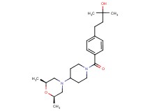 4-[4-({4-[(2R*,6S*)-2,6-dimethyl-4-morpholinyl]-1-piperidinyl}carbonyl)phenyl]-2-methyl-2-butanol