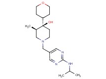 (3R*,4R*)-1-{[2-(isopropylamino)-5-pyrimidinyl]methyl}-3-methyl-4-(tetrahydro-2H-pyran-4-yl)-4-piperidinol