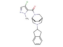 (1S*,5R*)-6-[(4-chloro-1-methyl-1H-pyrazol-5-yl)carbonyl]-3-(2,3-dihydro-1H-inden-2-yl)-3,6-diazabicyclo[3.2.2]nonane