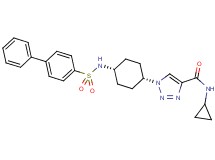 1-{cis-4-[(4-biphenylylsulfonyl)amino]cyclohexyl}-N-cyclopropyl-1H-1,2,3-triazole-4-carboxamide