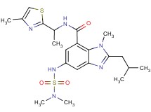 5-{[(dimethylamino)sulfonyl]amino}-2-isobutyl-1-methyl-N-[1-(4-methyl-1,3-thiazol-2-yl)ethyl]-1H-benzimidazole-7-carboxamide