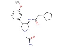 N-[rel-(3R,4S)-1-(2-amino-2-oxoethyl)-4-(3-methoxyphenyl)-3-pyrrolidinyl]-2-cyclopentylacetamide hydrochloride