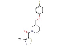 3-[(4-fluorophenoxy)methyl]-1-[(4-methyl-1,3-thiazol-5-yl)carbonyl]piperidine