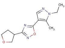 5-(1-ethyl-5-methyl-1H-pyrazol-4-yl)-3-(tetrahydrofuran-3-yl)-1,2,4-oxadiazole