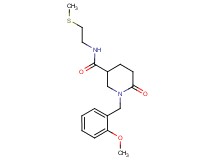1-(2-methoxybenzyl)-N-[2-(methylthio)ethyl]-6-oxo-3-piperidinecarboxamide