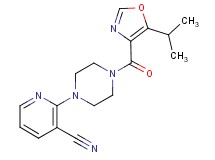 2-{4-[(5-isopropyl-1,3-oxazol-4-yl)carbonyl]piperazin-1-yl}nicotinonitrile
