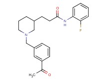 3-[1-(3-acetylbenzyl)-3-piperidinyl]-N-(2-fluorophenyl)propanamide