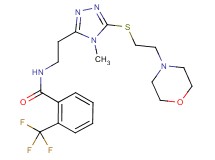 N-[2-(4-methyl-5-{[2-(4-morpholinyl)ethyl]thio}-4H-1,2,4-triazol-3-yl)ethyl]-2-(trifluoromethyl)benzamide