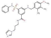 3-(anilinosulfonyl)-N-[3-(1H-imidazol-1-yl)propyl]-5-[(4-methoxy-2,3-dimethylbenzyl)amino]benzamide