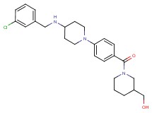 [1-(4-{4-[(3-chlorobenzyl)amino]-1-piperidinyl}benzoyl)-3-piperidinyl]methanol