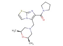 5-{[(2R*,6S*)-2,6-dimethyl-4-morpholinyl]methyl}-6-(1-pyrrolidinylcarbonyl)imidazo[2,1-b][1,3]thiazole