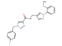 1-(4-fluorobenzyl)-N-{[1-(2-methoxyphenyl)-1H-pyrazol-4-yl]methyl}-1H-1,2,3-triazole-4-carboxamide