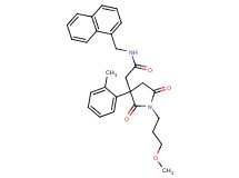 2-[1-(3-methoxypropyl)-3-(2-methylphenyl)-2,5-dioxo-3-pyrrolidinyl]-N-(1-naphthylmethyl)acetamide