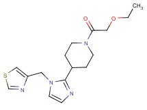 1-(ethoxyacetyl)-4-[1-(1,3-thiazol-4-ylmethyl)-1H-imidazol-2-yl]piperidine
