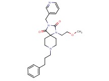 1-(2-methoxyethyl)-8-(3-phenylpropyl)-3-(3-pyridinylmethyl)-1,3,8-triazaspiro[4.5]decane-2,4-dione