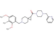 6-(2,4-dimethoxy-3-methylbenzyl)-1-{[4-(2-pyridinylmethyl)-1-piperazinyl]carbonyl}-6-azaspiro[2.5]octane