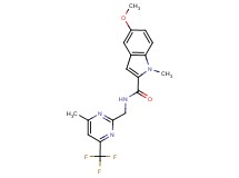 5-methoxy-1-methyl-N-{[4-methyl-6-(trifluoromethyl)-2-pyrimidinyl]methyl}-1H-indole-2-carboxamide