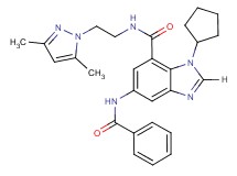 5-(benzoylamino)-1-cyclopentyl-N-[2-(3,5-dimethyl-1H-pyrazol-1-yl)ethyl]-1H-benzimidazole-7-carboxamide