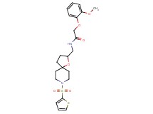 2-(2-methoxyphenoxy)-N-{[8-(2-thienylsulfonyl)-1-oxa-8-azaspiro[4.5]dec-2-yl]methyl}acetamide
