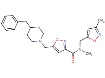 5-[(4-benzylpiperidin-1-yl)methyl]-N-methyl-N-[(3-methylisoxazol-5-yl)methyl]isoxazole-3-carboxamide