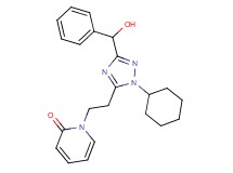 1-(2-{1-cyclohexyl-3-[hydroxy(phenyl)methyl]-1H-1,2,4-triazol-5-yl}ethyl)pyridin-2(1H)-one