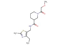 N-[(4-ethyl-2-methyl-1,3-thiazol-5-yl)methyl]-1-(methoxyacetyl)-3-piperidinecarboxamide