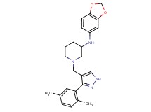 N-1,3-benzodioxol-5-yl-1-{[3-(2,5-dimethylphenyl)-1H-pyrazol-4-yl]methyl}-3-piperidinamine